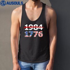 Resist 1984 and Return to 1776 Patriotic American Design Tank Top