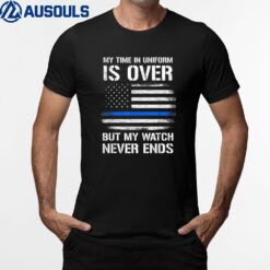 Retired Police Officer Thin Blue Line T-Shirt