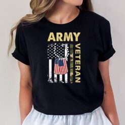Retro Army Shirt Veteran Day American Flag Women Men T-Shirt