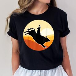Retro Bull Riding Design Apparel - Cowboy Bull Riding T-Shirt