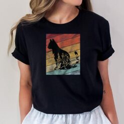 Retro Cat Black Cat T-Shirt