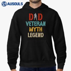 Retro Dad Veteran Myth Legend - Vintage Dad Veteran Hoodie