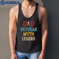 Retro Dad Veteran Myth Legend - Vintage Dad Veteran Tank Top