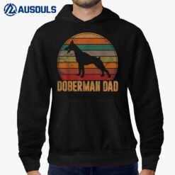 Retro Doberman Dad Gift Dog Owner Pet Pinschers Dobie Father Hoodie