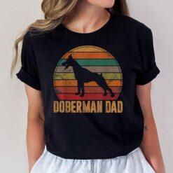 Retro Doberman Dad Gift Dog Owner Pet Pinschers Dobie Father T-Shirt