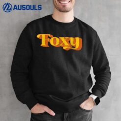 Retro Foxy Funny Vintage 70's Party Costume Mens Womens Sweatshirt