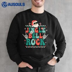 Retro Groovy Jingle Rock Bell Merry Christmas Hippie Outfit Sweatshirt