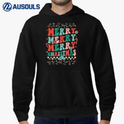 Retro Groovy Merry Christmas Family Matching Xmas Pajama Hoodie