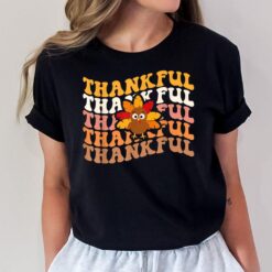 Retro Groovy Thankful Lazy Thanksgiving Turkey Day Costume T-Shirt
