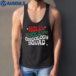 Retro Holly Christmas Jolly Oncology Squad Funny Xmas Tank Top