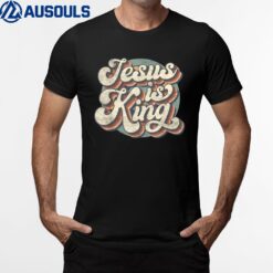 Retro Jesus Is King Christian Bible Religious Mens Womens T-Shirt