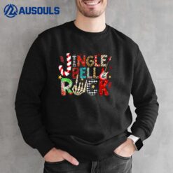 Retro Rock Holiday Christmas Jingle Bell Rock Leopard Sweatshirt