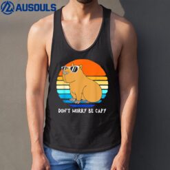 Retro Rodent Funny Capybara Dont Be Worry Be Capy Tank Top