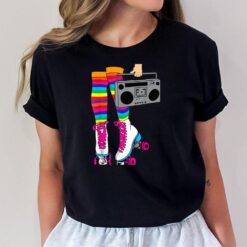 Retro Roller Skates Shirt 80's Skating Girl Pastel Goth Art T-Shirt
