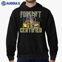 Retro Style Funny Forklift Operator Forklift Certified Hoodie