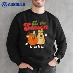 Retro Tis The Season Christmas Mexican Tamales And Ponche Sweatshirt