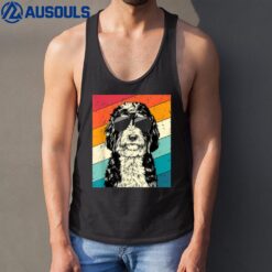 Retro Vintage Bernedoodle with Sunglasses Dog Lovers Tank Top