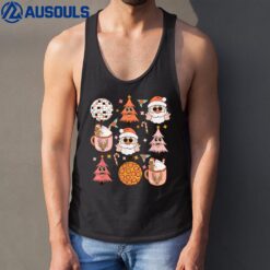 Retro Vintage Groovy Christmas With Santa Claus Tank Top