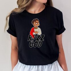 Rizz God Trap Cartoon Emote Rap Drip Streamer Popular Slang T-Shirt