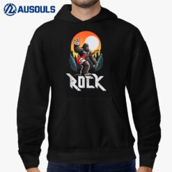 Rock! Sasquatch Rock & Roll Bigfoot Electric Guitar Rock On Hoodie