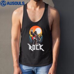 Rock! Sasquatch Rock & Roll Bigfoot Electric Guitar Rock On Tank Top