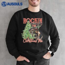 Rockin' Around The Christmas Tree Cowboy Santa Ride Horse Sweatshirt