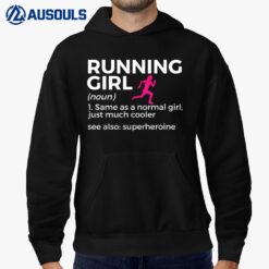 Running Girl Definition Funny Runner Hoodie