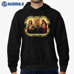 Sacred Heart and Immaculate Heart Picture Jesus and Mary Hoodie
