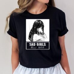 Sad Girls Japanese Shirt Kawaii Anime Lovers Pastel Goth T-Shirt