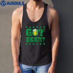 Saint Patrick Got Beer Shamrock Green Beer Drinking Tank Top