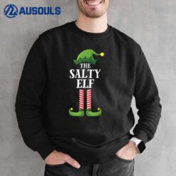 Salty Elf Matching Family Group Christmas Party Funny Elf Sweatshirt