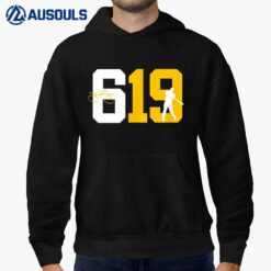 San Diego 619 Area Code Baseball Inspired Hoodie