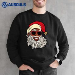 Santa Afro African American Santa Black Christmas Pajamas Sweatshirt