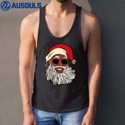 Santa Afro African American Santa Black Christmas Pajamas Tank Top