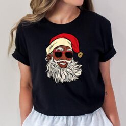 Santa Afro African American Santa Black Christmas Pajamas T-Shirt