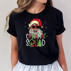 Santa Christmas Squad Santa Afro African American Pajamas T-Shirt