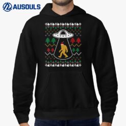 Santa Claus Bigfoot Ufo Sasquatch Ugly Christmas Sweater Hoodie