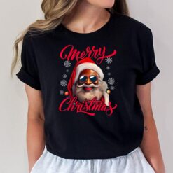 Santa Claus Black Afro-African American Merry Christmas Men T-Shirt