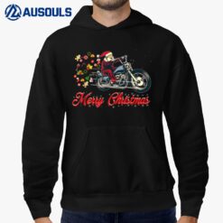 Santa Claus Christmas USA Biker Motorcycle Motorbike Hoodie