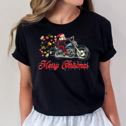 Santa Claus Christmas USA Biker Motorcycle Motorbike T-Shirt