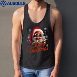 Santa Claus Xmas Santa Black Afro African American Proud Tank Top