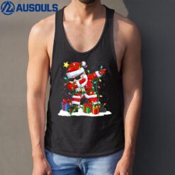 Santa Dabbing Christmas T-shirt Tree Light Xmas Claus Gifts Tank Top