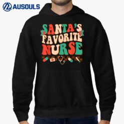 Santa Favorite Nurse Christmas Shirt Groovy Christmas Nurse Hoodie