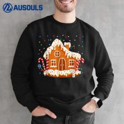 Santa Gingerbread House Christmas Holiday Season Snowflakes Sweatshirt