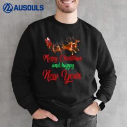 Santa Hat Xmas Pajamas Merry Christmas and Happy New Year Sweatshirt