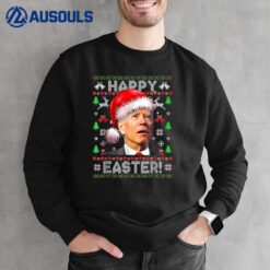 Santa Joe Biden Happy Easter Ugly Christmas Sweatshirt