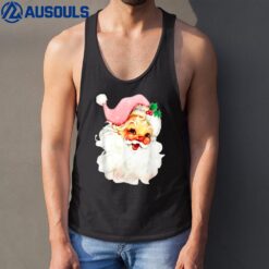 Santa Pink Vintage Christmas T-shirt Funny Claus Xmas Gifts Tank Top