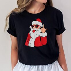 Santa Rock On Hand Christmas Pajama Cool X Mas Rocker T-Shirt