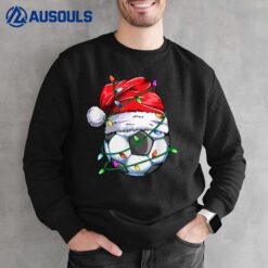 Santa Soccer Ball Sports Design- Christmas Soccer Player Sweatshirt