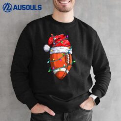 Santa Sports Design For Men Boys Christmas Football Player Sweatshirt